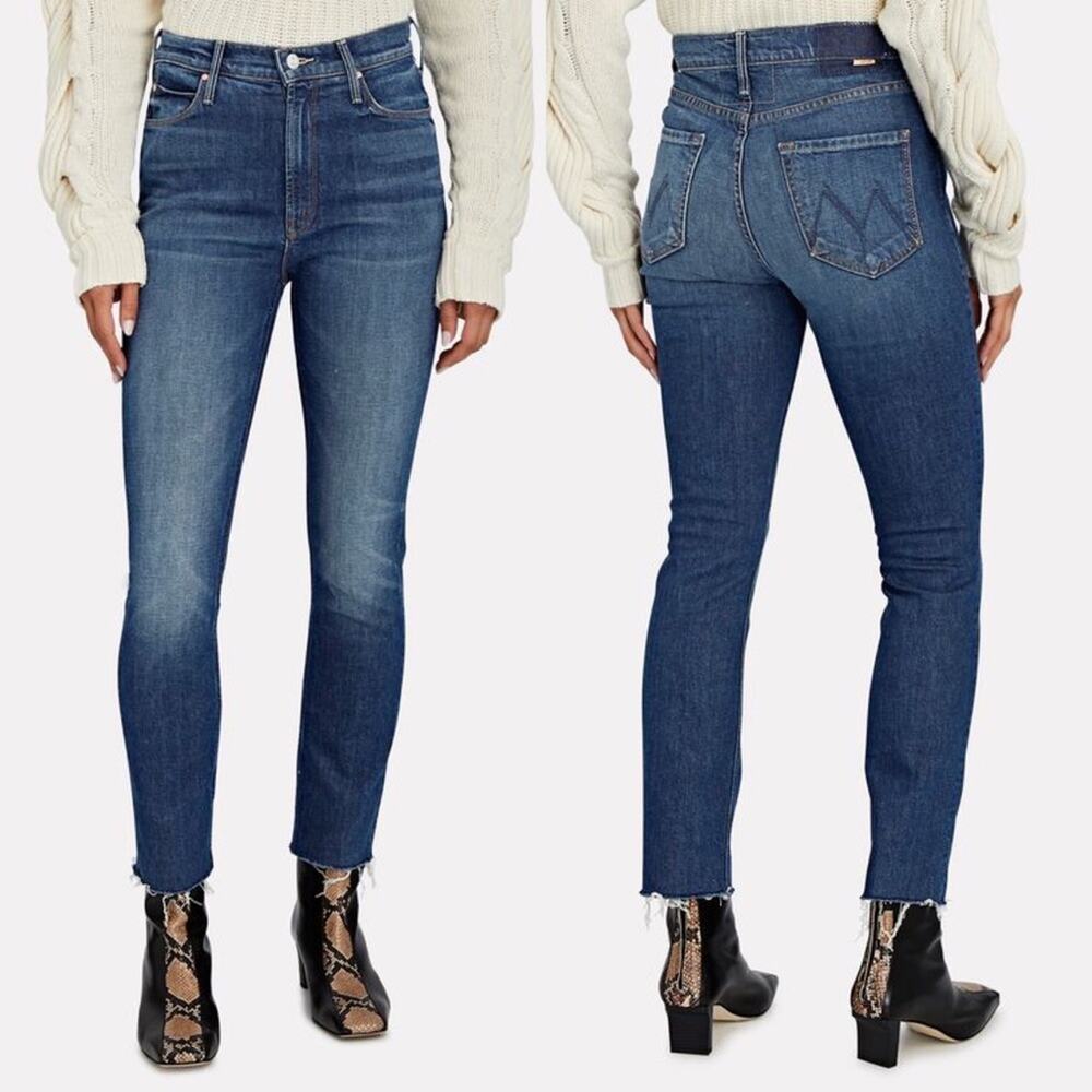MOTHER The Dazzler Ankle Fray Jeans in Painfully Obvious
